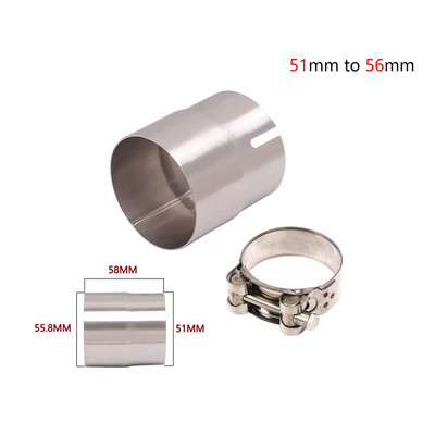 Universal 51-52mm 51-54mm 51-56mm 51-58mm 51-62mm 51-64mm Reductor de conectare Adaptor de clemă pentru țeavă de toba de motocicletă Convertor de sudură