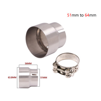 Universal 51-52mm 51-54mm 51-56mm 51-58mm 51-62mm 51-64mm Reductor de conectare Adaptor de clemă pentru țeavă de toba de motocicletă Convertor de sudură