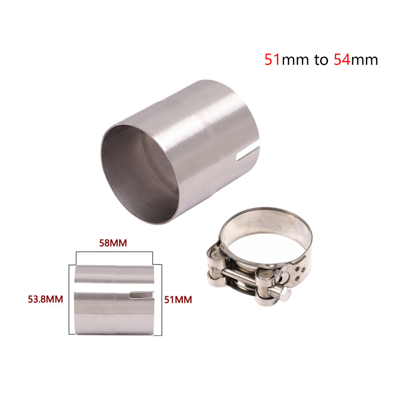 Universal 51-52mm 51-54mm 51-56mm 51-58mm 51-62mm 51-64mm Reductor de conectare Adaptor de clemă pentru țeavă de toba de motocicletă Convertor de sudură