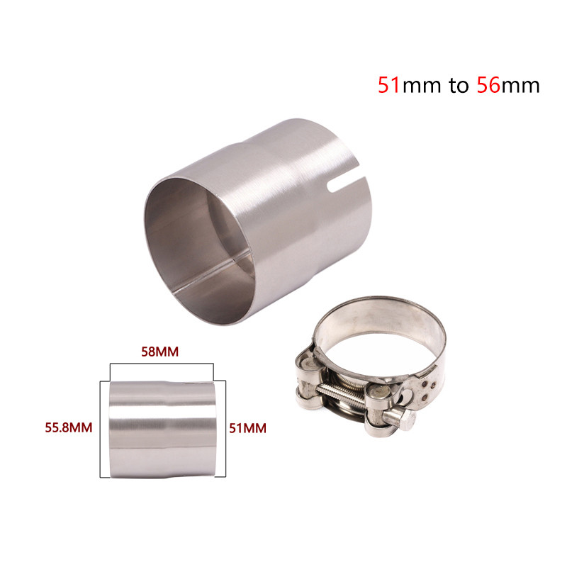 Universal 51-52mm 51-54mm 51-56mm 51-58mm 51-62mm 51-64mm Reductor de conectare Adaptor de clemă pentru țeavă de toba de motocicletă Convertor de sudură