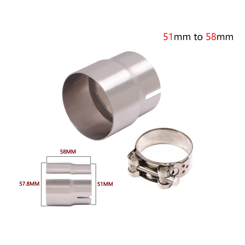 Universal 51-52mm 51-54mm 51-56mm 51-58mm 51-62mm 51-64mm Reductor de conectare Adaptor de clemă pentru țeavă de toba de motocicletă Convertor de sudură