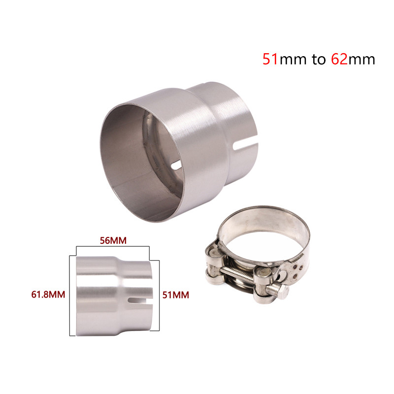 Universal 51-52mm 51-54mm 51-56mm 51-58mm 51-62mm 51-64mm Reductor de conectare Adaptor de clemă pentru țeavă de toba de motocicletă Convertor de sudură