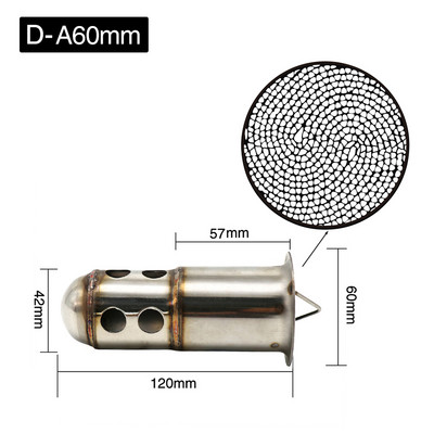ZS MOTOS 51 mm 60 mm sisselaskeava mootorratta väljalaske summuti reguleeritav DB Killer summuti müra heli eemaldaja eesmine katalüsaator