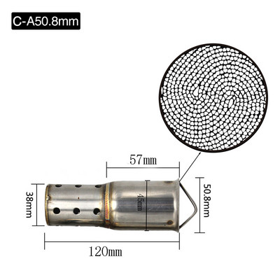 ZS MOTOS 51 mm 60 mm sisselaskeava mootorratta väljalaske summuti reguleeritav DB Killer summuti müra heli eemaldaja eesmine katalüsaator