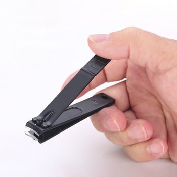 1PC черна ножица за нокти Резачка за нокти от неръждаема стомана Дебела ножица Клещи за нокти на краката Нокти за ръце Професионален тример за маникюр NailArt