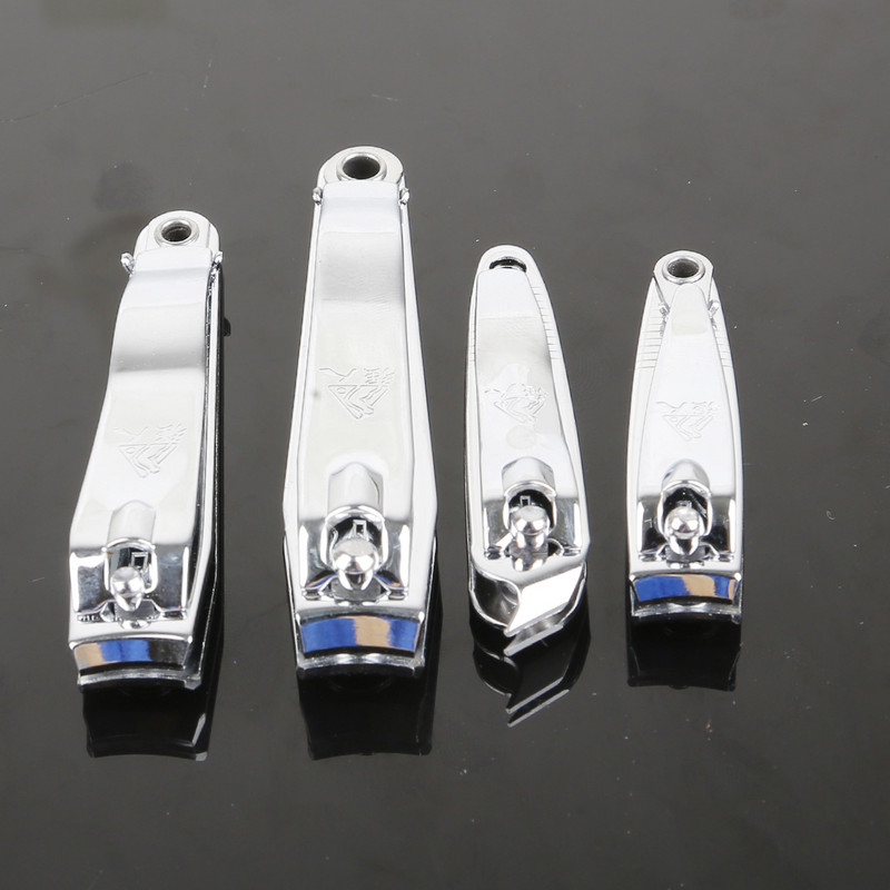 Dispozitiv de tăiat unghii din oțel inoxidabil cu 4 dimensiuni Trimmer profesional pentru manichiură Dispozitiv de tuns unghii de înaltă calitate cu dispozitiv de prindere