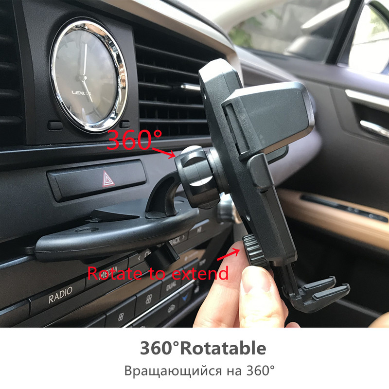 Βάση τηλεφώνου αυτοκινήτου για υποδοχή CD αυτοκινήτου Βάση βάσης τηλεφώνου για iPhone Samsung Metal Gravity βάση κινητού τηλεφώνου