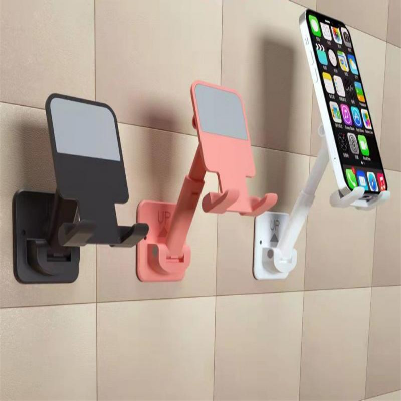 Suport telefon de perete reglabil T11 Suport de perete Suport telefon auto Suport telefon pentru bucătărie Toaletă Accesorii pentru telefon mobil