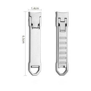 Ултратънка ножица за нокти Сгъваема преносима ключодържател за нокти Ножици за нокти Резачка Инструменти за маникюр от неръждаема стомана