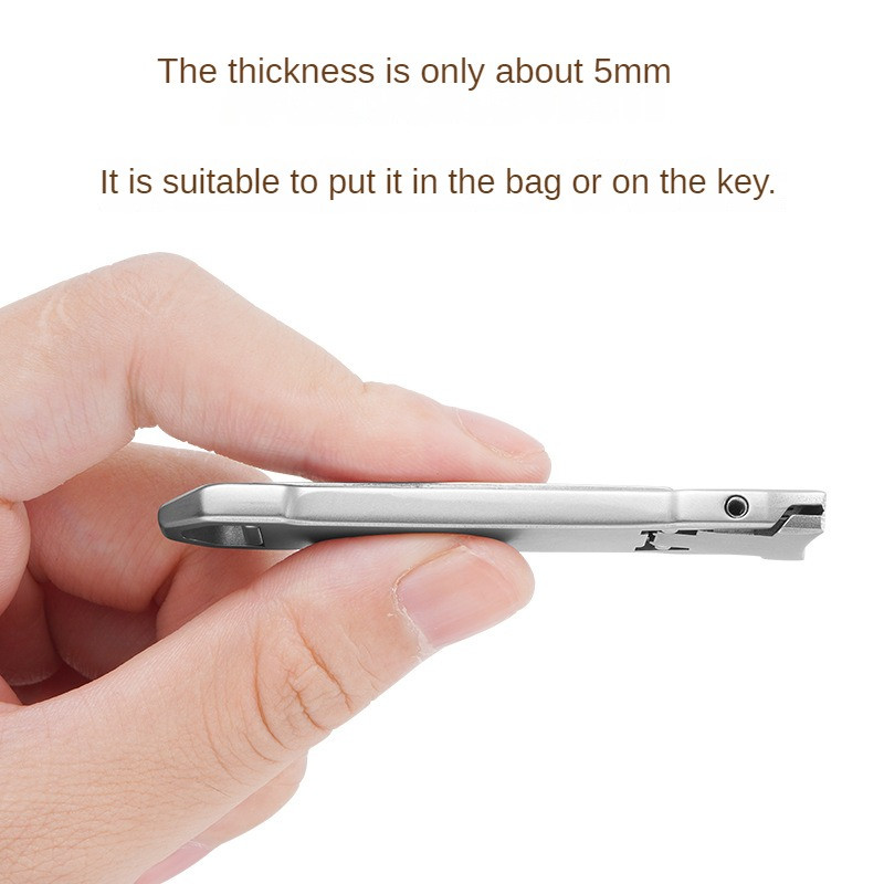Dispozitive de tăiat unghii ultra-subțiri, pliante, portabile de călătorie, breloc pentru unghii, foarfece pentru unghii, instrumente de manichiură din oțel inoxidabil