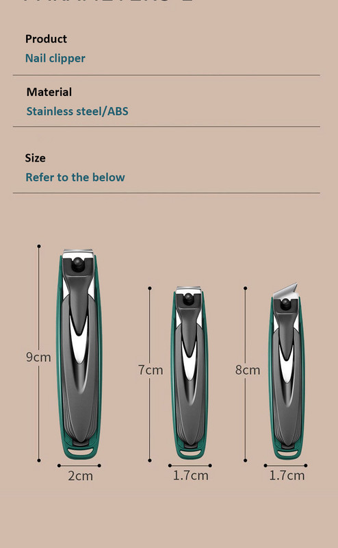 Dispozitive de tăiat unghii colorate Dispozitiv de tăiat unghii anti-stropire Design detașabil Dispozitiv de tăiat unghii din oțel inoxidabil Instrument pentru manichiură