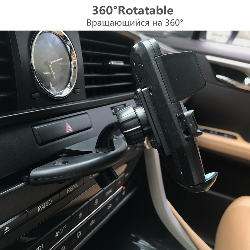 CD foglalatú autós telefontartó Univerzális autós mobiltelefon-állvány iPhone 13 12 11 Pro autós telefontartó 4,5-7,0 hüvelykes telefonhoz