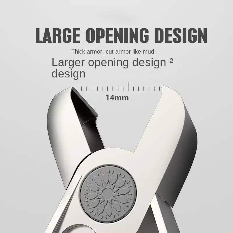 Nove male oštre škare za nokte s velikim otvorom od nehrđajućeg čelika, škare za nokte protiv prskanja, male škare za nokte od lijevanog praha