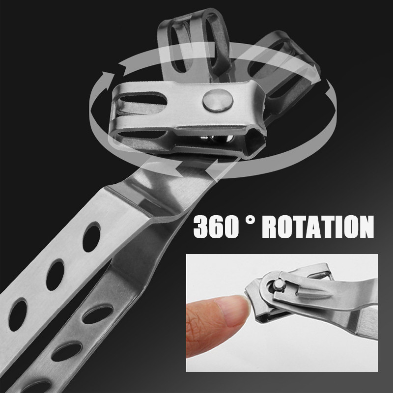 Dispozitiv de tăiat unghii cu rotație la 360° Trimmer pentru unghii și unghii din oțel inoxidabil Instrument rotativ pentru tăierea unghiilor cu capul de manichiură pentru bărbați 손톱깍기