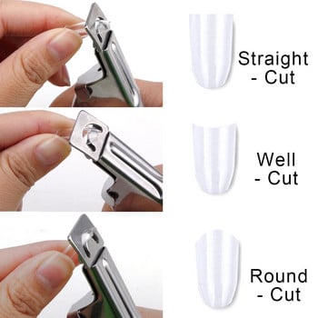 Фалшива резачка за нокти тип U Word False Tips Професионална ножица за нокти Ножици с прави ръбове Клещи за маникюр Гилотина Капсула за нокти