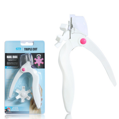 Sfaturi de tăiat unghii false cu trei tăieturi Trimmer pentru tăietor de margini Vârfuri în formă de U Dispozitive de tăiat unghii din acril Sfaturi pentru tăietor de unghii Instrumente pentru manichiură