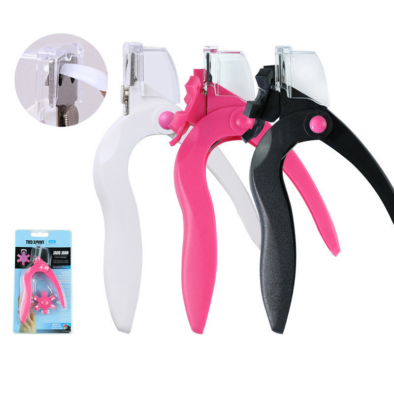 Sfaturi de tăiat unghii false cu trei tăieturi Trimmer pentru tăietor de margini Vârfuri în formă de U Dispozitive de tăiat unghii din acril Sfaturi pentru tăietor de unghii Instrumente pentru manichiură