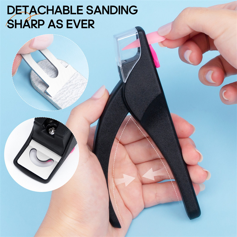 Akrilna škarica za nokte u obliku slova U od nehrđajućeg čelika, podesiva, umjetna, lažna škarica za nokte, alati za rezanje, manikura, pedikura