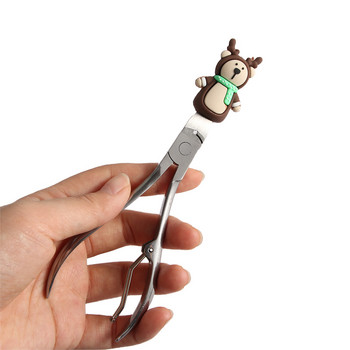 1PC 2023 Нови сладки карикатурни ножици за нокти със силиконово покритие Дизайн на дръжката на въже Нож за нокти Резачка за нокти Kawaii Мини тример за нокти