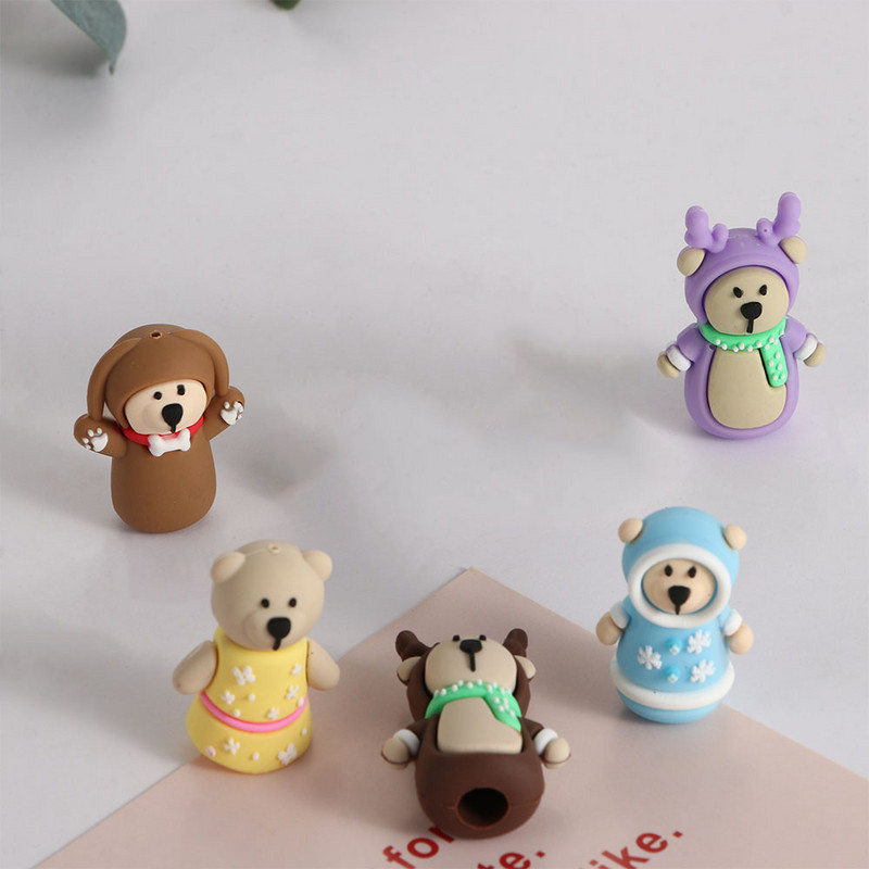 1 vnt 2023 Naujos mielos animacinių filmų nagų kirpimo mašinėlės su silikoniniu dangteliu, lyno rankenos dizaino nagų žnyplėmis pjaustyklė Kawaii mini nagų kirpimo mašinėlė