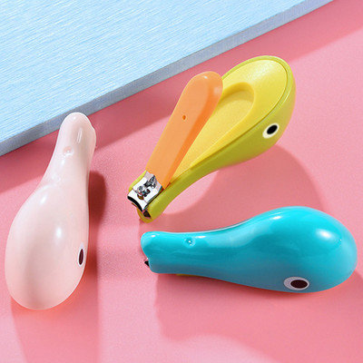 Cute Dolphin Baby Daily Nail Finger Trimmer Scissor Nail Clippers Mini Manicure Cutter Infant Safety Nail Care Kit for Travel