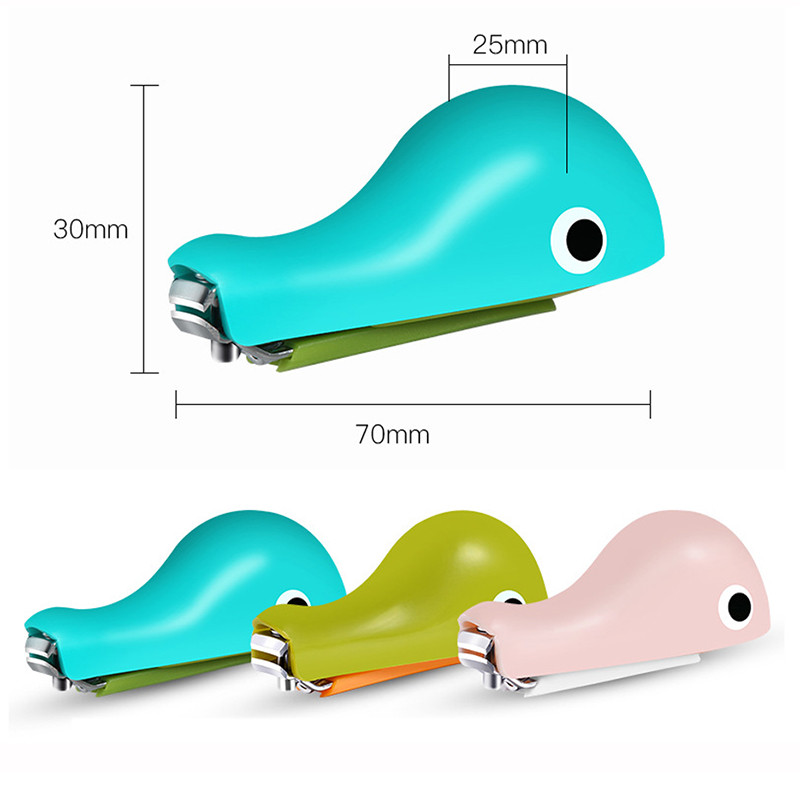 Cute Dolphin Baby Daily Nail Finger Trimmer Foarfece Nail Clippers Mini Manichiura Cutter Kit de îngrijire a unghiilor de siguranță pentru sugari pentru călătorii
