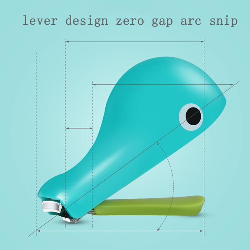 Cute Dolphin Baby Daily Nail Finger Trimmer Foarfece Nail Clippers Mini Manichiura Cutter Kit de îngrijire a unghiilor de siguranță pentru sugari pentru călătorii