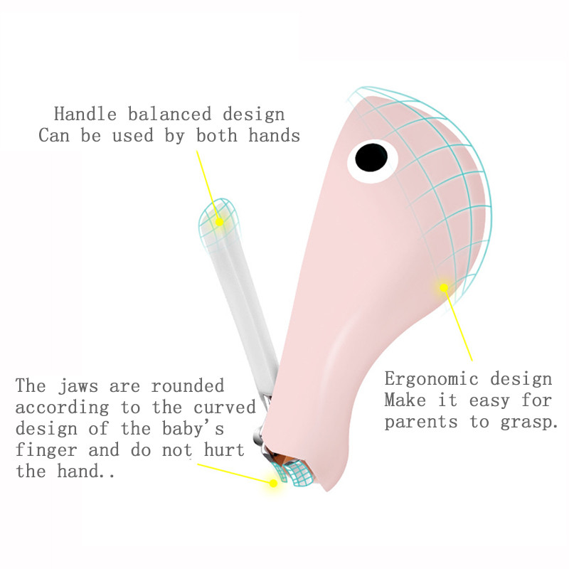 Cute Dolphin Baby Daily Nail Finger Trimmer Foarfece Nail Clippers Mini Manichiura Cutter Kit de îngrijire a unghiilor de siguranță pentru sugari pentru călătorii