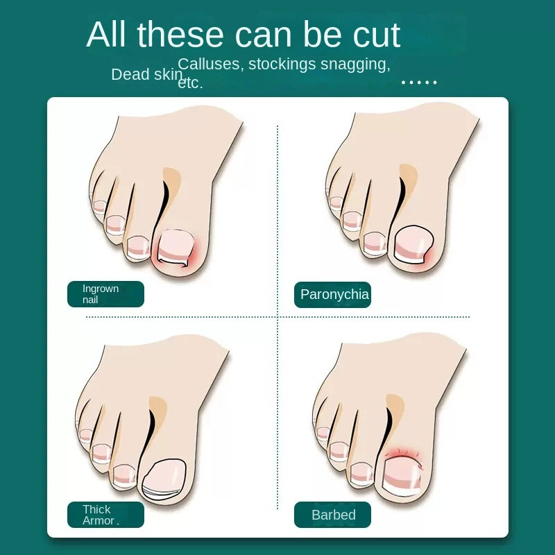 Šarene škare za nokte Rezač za nokte protiv prskanja Odvojivi dizajn škare za nokte Alat za manikuru noktiju od nehrđajućeg čelika