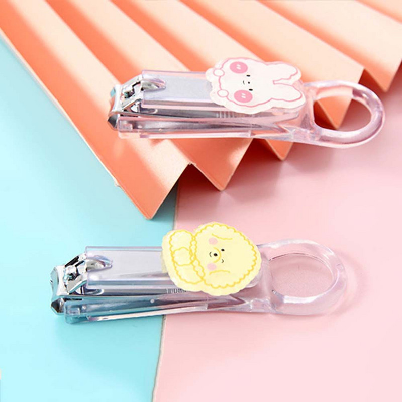 Mini prozirne škare za nokte Kućanske škare za nokte Crtane kreativne sklopive škare za nokte Alat za manikuru noktiju