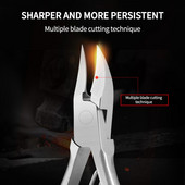 Dispozitive de tuns pentru degetele de la picioare Îndepărtează pielea moartă Cleste de corectare a unghiilor Unghia încarnată Cuticule Foarfece tăietor pentru margini Instrument de îngrijire pentru pedichiură gros