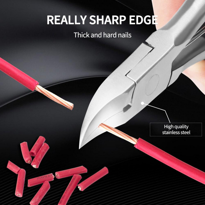 Dispozitive de tuns pentru degetele de la picioare Îndepărtează pielea moartă Cleste de corectare a unghiilor Unghia încarnată Cuticule Foarfece tăietor pentru margini Instrument de îngrijire pentru pedichiură gros