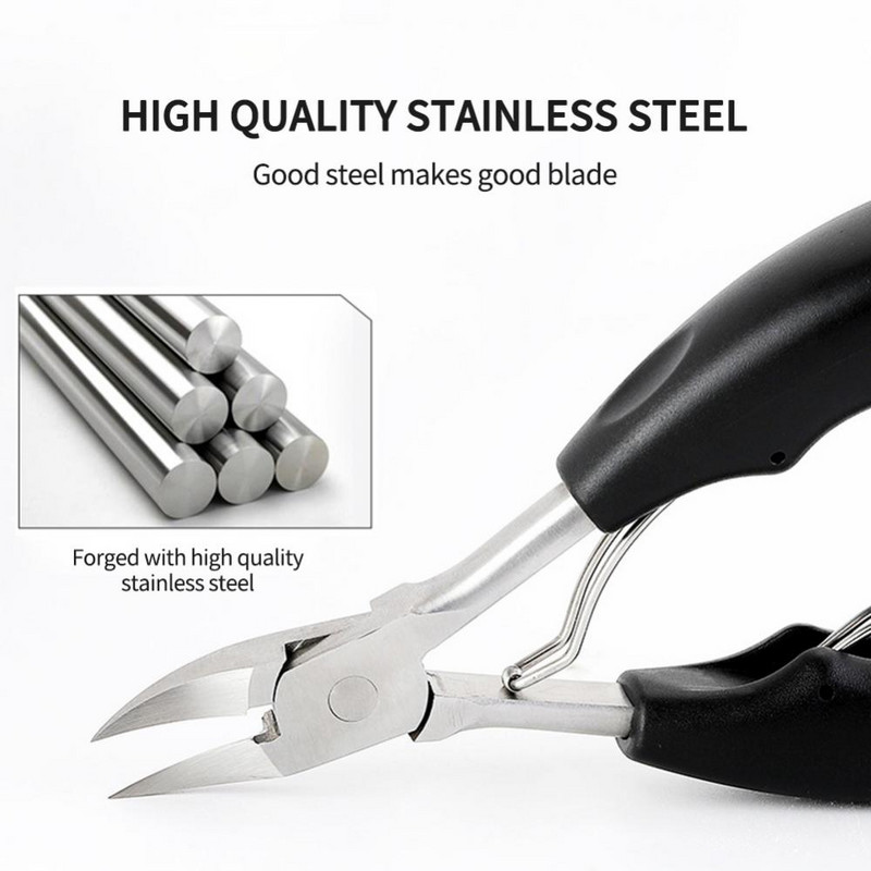 Dispozitive de tuns pentru degetele de la picioare Îndepărtează pielea moartă Cleste de corectare a unghiilor Unghia încarnată Cuticule Foarfece tăietor pentru margini Instrument de îngrijire pentru pedichiură gros