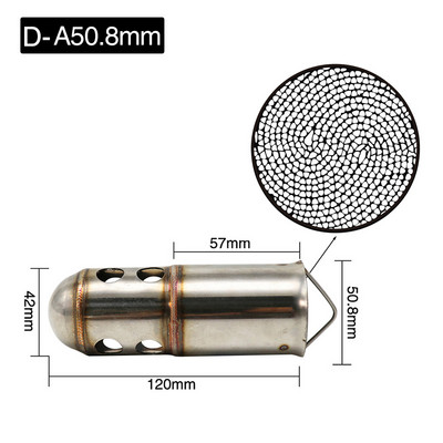 Ulazni ispušni prigušivač motocikla od nehrđajućeg čelika 51 mm 60 mm Podesivi DB ubojiti prigušivač Eliminator buke Prednji katalizator