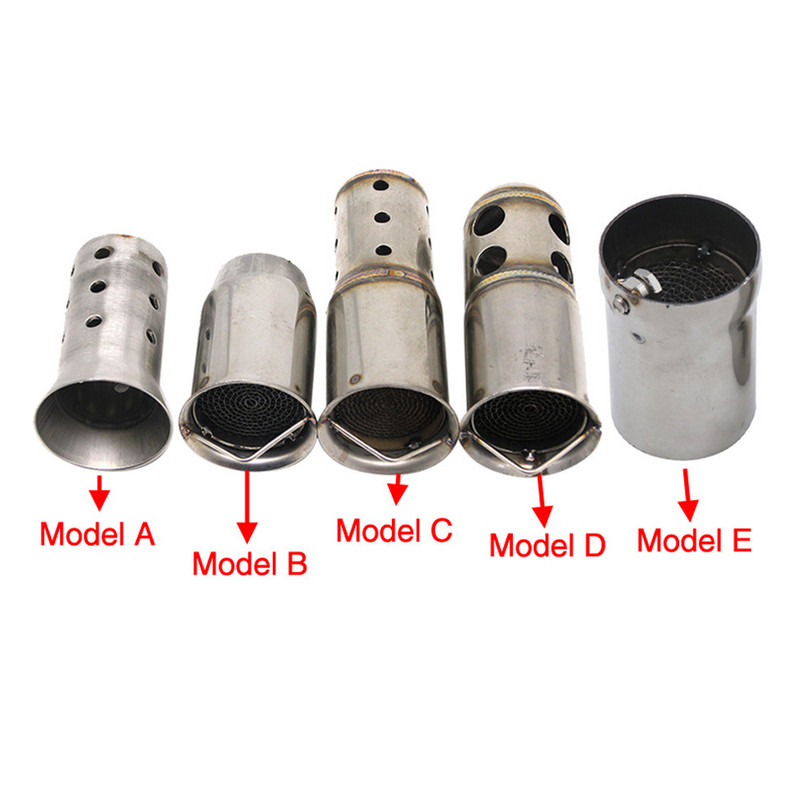 Ulazni ispušni prigušivač motocikla od nehrđajućeg čelika 51 mm 60 mm Podesivi DB ubojiti prigušivač Eliminator buke Prednji katalizator