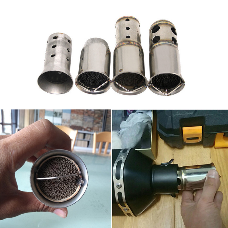 Ulazni ispušni prigušivač motocikla od nehrđajućeg čelika 51 mm 60 mm Podesivi DB ubojiti prigušivač Eliminator buke Prednji katalizator