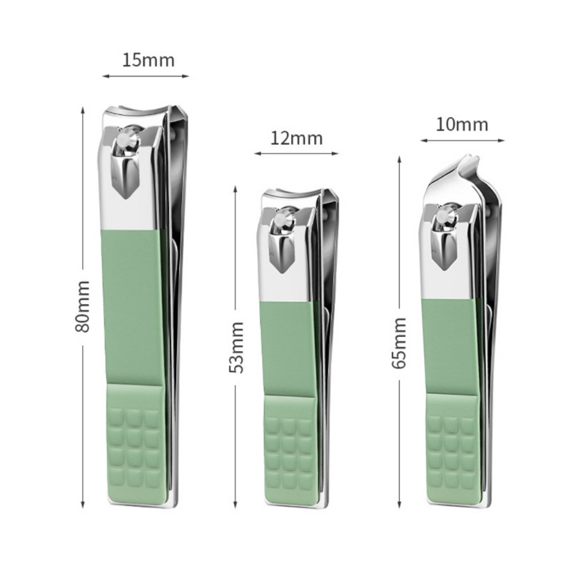 3 veličine/set Šarene škarice za nokte Rezač od nehrđajućeg čelika Profesionalni trimer za manikuru Visokokvalitetne škare za prste Alati za manikuru