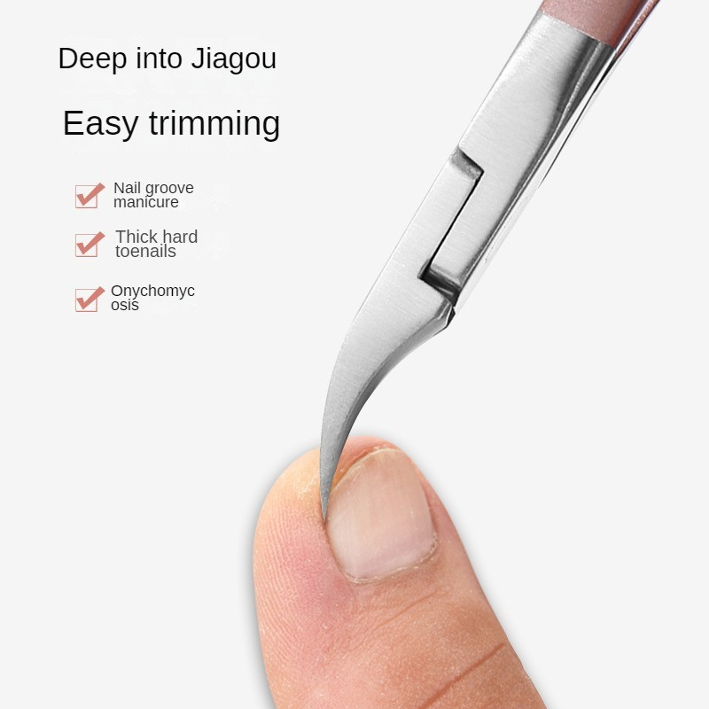 Profesionalni kliper za nokte Nipper Smicanje mrtve kože Poliranje Brušenje Alati za njegu manikure Škare za nokte od nehrđajućeg čelika