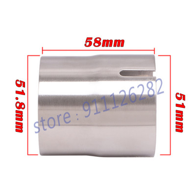 Universaalne mootorratta väljalaskeadapter Escape 52mm 54mm 56mm 58mm 62mm 64 kuni 51mm Toruühendus Reduktor Summuti Roostevaba teras