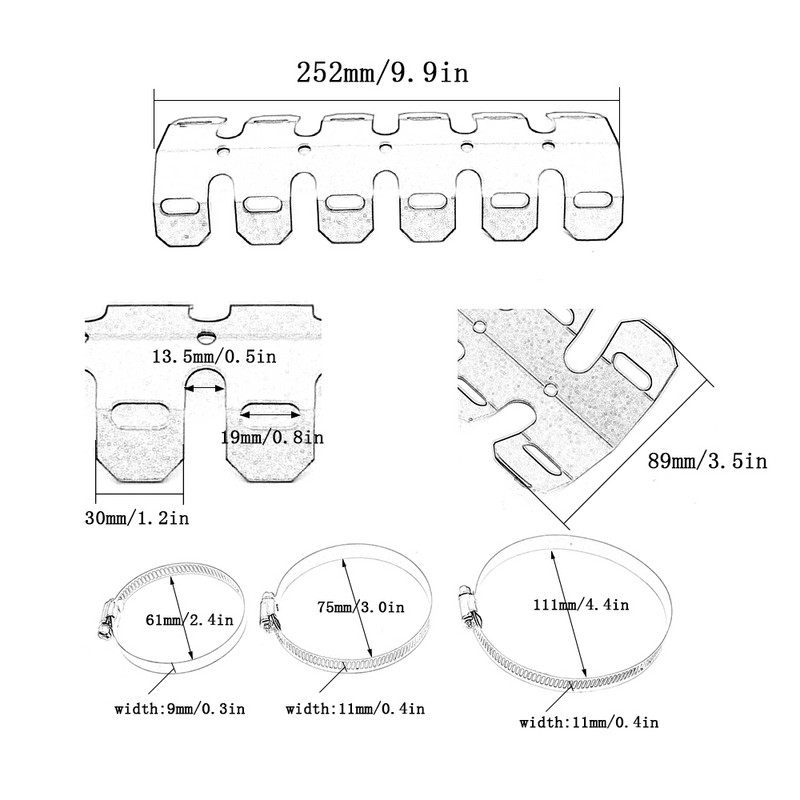 Zaštitni poklopac ispušnog štita motocikla Zaštita od topline Zaštitnik ispušne cijevi od sudara Za CRF YZF KXF RMZ EXC Supermoto