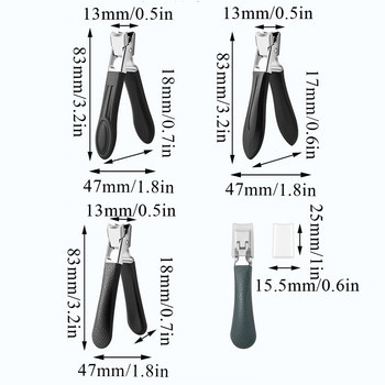 Клещи за нокти против пръски от неръждаема стомана Големи щипки за рязане на нокти за дебели нокти Професионални инструменти за грижа за маникюра