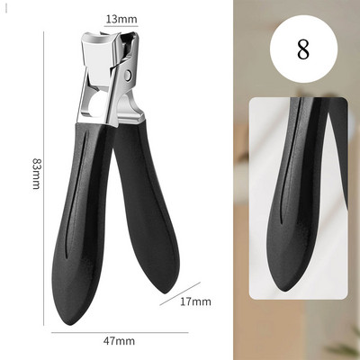 Škare za nokte protiv prskanja od nehrđajućeg čelika Velike škare za rezanje noktiju za debele nokte Profesionalni alati za njegu manikure