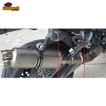 Плъзгане за Super DUKE 1050 1090 1190 KTM 1290 2013-2016 51 мм ауспух за мотоциклет Escape Модифициране Свързване на средна тръба Свързваща тръба