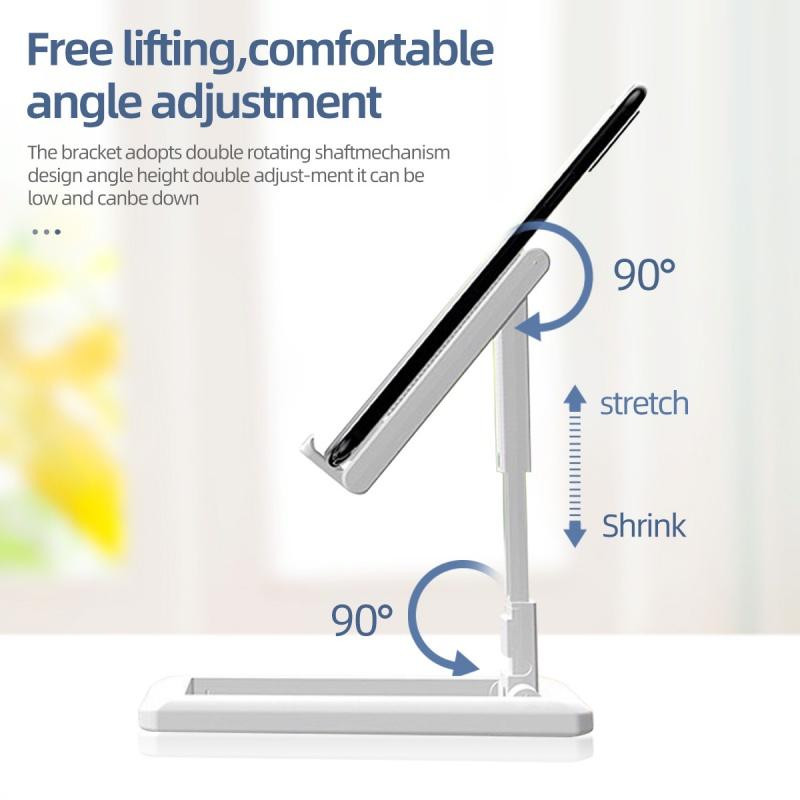 Kokkupandav tahvelarvuti telefoni lauaalus mobiiltelefoni hoidik Reguleeritav lauaarvuti universaalne mitme nurgaga klamber iPadi iPhone Samsungi jaoks
