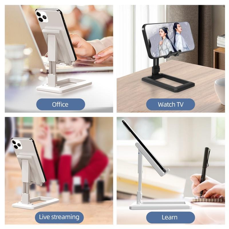 Kokkupandav tahvelarvuti telefoni lauaalus mobiiltelefoni hoidik Reguleeritav lauaarvuti universaalne mitme nurgaga klamber iPadi iPhone Samsungi jaoks