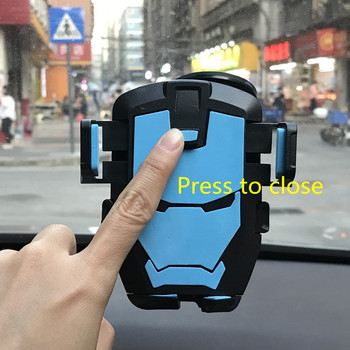 Iron Man Държач за телефон в кола Държач за мобилен телефон Стойка в кола Без магнитна GPS стойка Поддръжка за iPhone 12 11 Pro Xiaomi HUAWEI