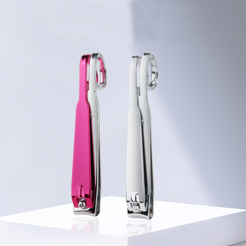 Uued süsinikterasest küünekäärid küünte puhastamiseks varbaküünte jaoks Kaasaskantav maniküür pediküür küünetööriist Pika käepideme trimmer varbalõikur