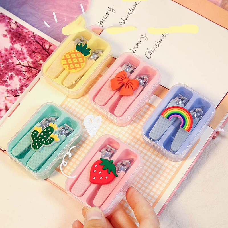 Foarfecă pentru unghii Desene animat Foarfecă de unghii drăguță Cutter Colorat pentru copii Foarfece pentru unghii Pedichiură Trimmer pentru unghii pentru frumusețe Instrument de manichiură