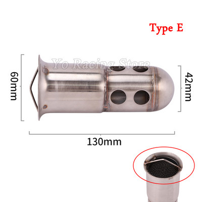 Catalizator universal de evacuare a motocicletei de 51 mm DB Killer Reduce zgomotul cuplu ridicat la viteză redusă a tobei de eșapament Tratament de purificare a gazului