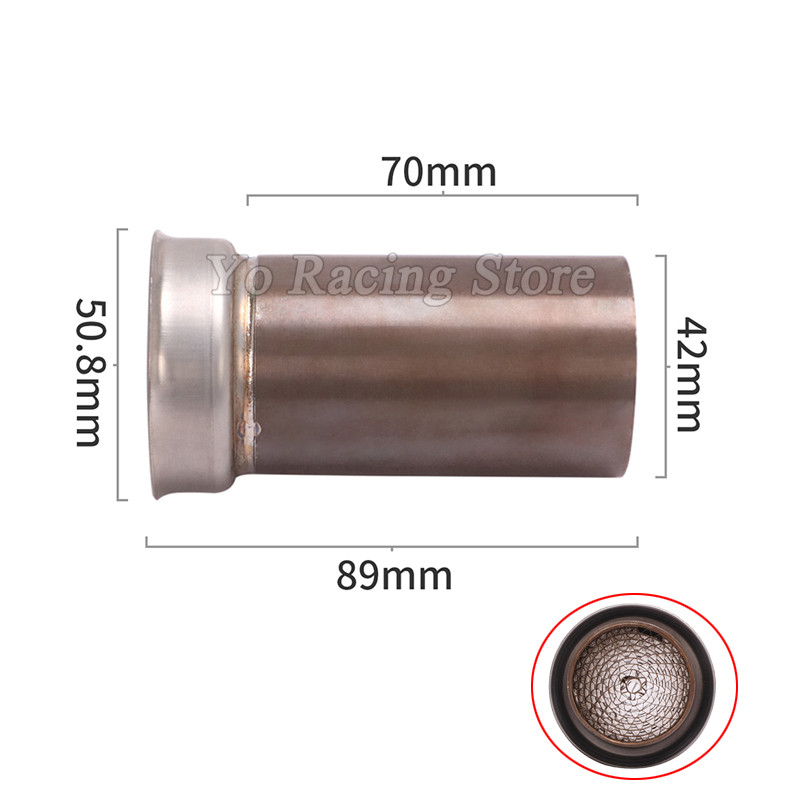 Catalizator universal de evacuare a motocicletei de 51 mm DB Killer Reduce zgomotul cuplu ridicat la viteză redusă a tobei de eșapament Tratament de purificare a gazului